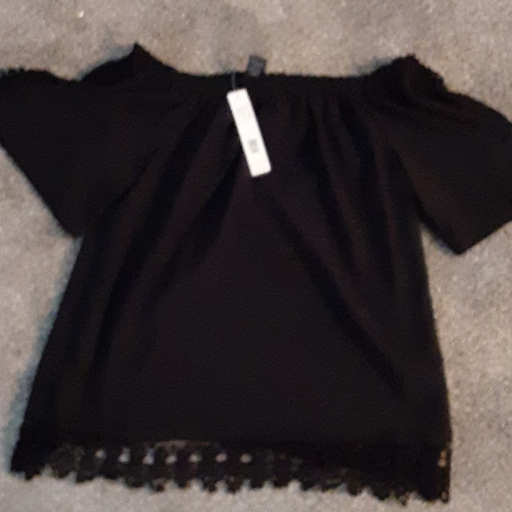 Off shoulder blouse  black new with tag